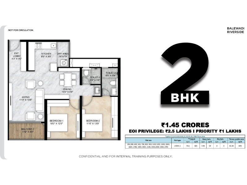 Floor plan of Mantra Meridian &mdash; photo gallery, images, brochure, amenities, cost sheet, price breakup, availability details, RERA number, RERA certificate, possession date, layout plan, logo, floor plan, master plan, and location map showcasing project highlights and features.