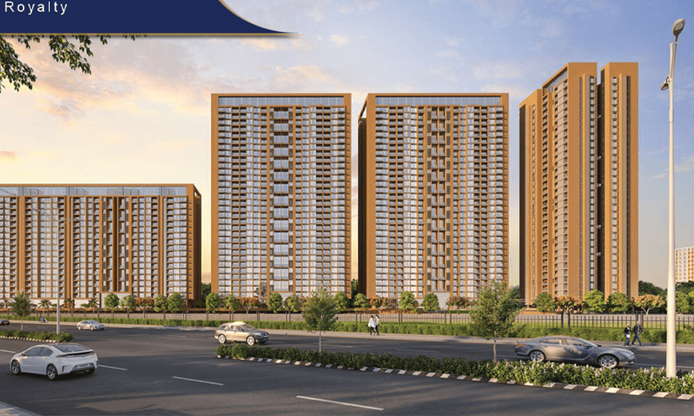 Exterior view of Mantra Meridian &mdash; photo gallery, images, brochure, amenities, cost sheet, price breakup, availability details, RERA number, RERA certificate, possession date, layout plan, logo, floor plan, master plan, and location map showcasing project highlights and features.