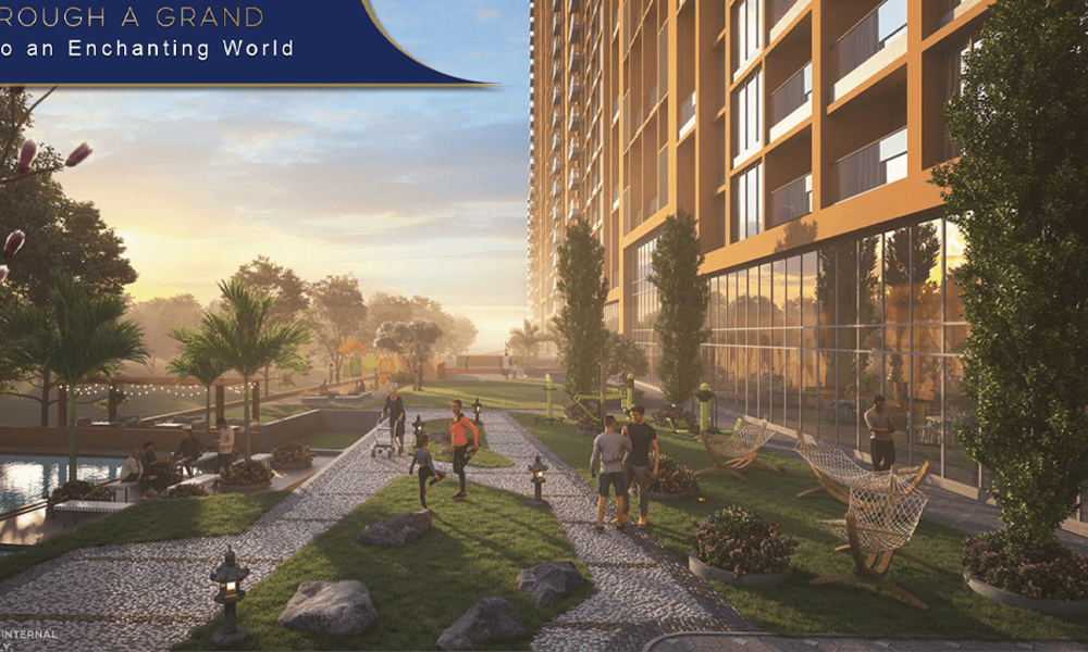 Exterior view of Mantra Meridian &mdash; photo gallery, images, brochure, amenities, cost sheet, price breakup, availability details, RERA number, RERA certificate, possession date, layout plan, logo, floor plan, master plan, and location map showcasing project highlights and features.